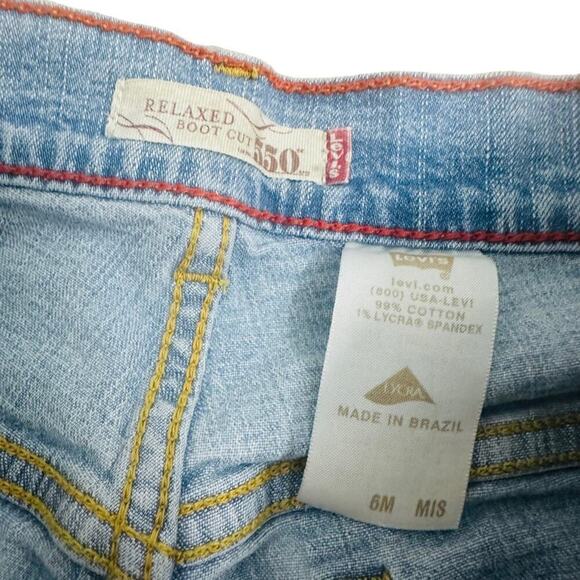 Vintage Levi’s Jeans Bootcut Light Blue 550 Cotton Relaxed Ripped Size 29 - Picture 7 of 10